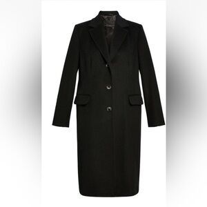 New Marina Rinaldi  3 Button  Virgin Wool  Overcoat MSRP $1255 Plus Size 20